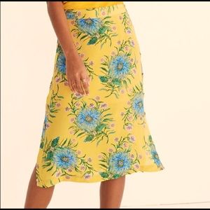 Madewell silk side-button skirt - never worn